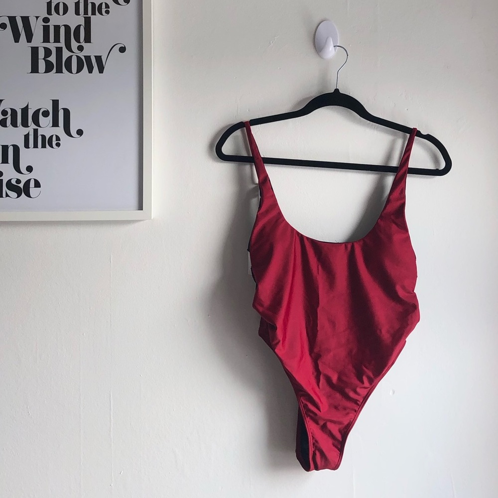 Red One Piece Swimsuit